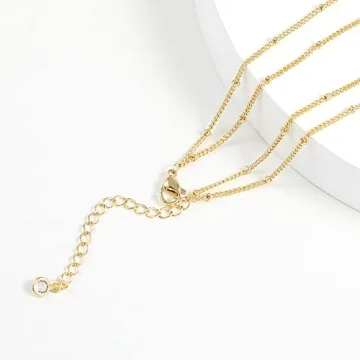 Foxgirl Dainty Long Gold Necklace for Women Unique Y Lariat Jewelry