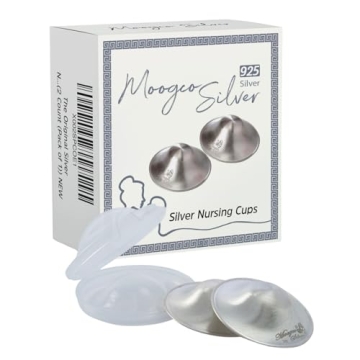 Moogco Silver Nursing Cups for Comfortable Breastfeeding