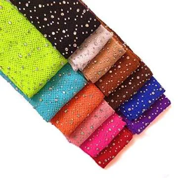 LUCKELF Girls Fishnet Tights with Sparkle Rhinestones