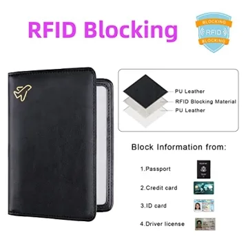 RFID Blocking AirTag Passport Holder - Travel Essentials Wallet