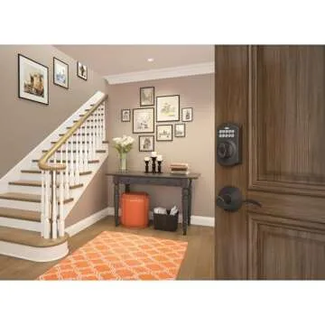 Schlage BE365 V CAM 716 Camelot Keypad Deadbolt, Electronic Keyless Entry Lock, Aged Bronze