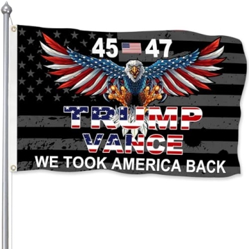 Trump 45th 47th President Flag Trump Vance Won Took America Back Flag for Yard Bedroom Garden Car Ou...