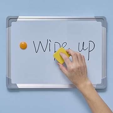 Favide 24 Pack Magnetic Whiteboard Dry Erase Erasers Chalkboard Cleansers for Classroom, School Supplies and Office (Square, 8 Color)