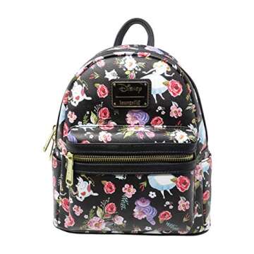 Loungefly X Disney Alice In Wonderland Allover Print Double Strap Shoulder Bag Purse