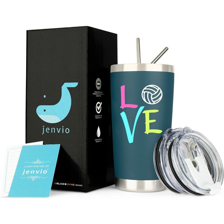 Stainless Steel Volleyball Tumbler Gift Set for Players