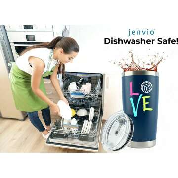 Stainless Steel Volleyball Tumbler Gift Set for Players