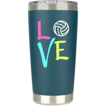 Stainless Steel Volleyball Tumbler Gift Set for Players