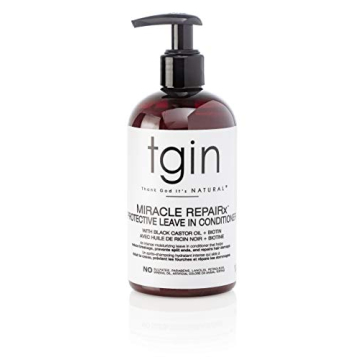 tgin Miracle RepaiRx Leave In Conditioner - Repair & Restore Hair with Biotin & Castor Oil, 13 oz