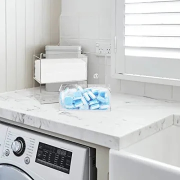 Premium Acrylic Dryer Sheet Holder for Laundry Organization