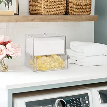 Premium Acrylic Dryer Sheet Holder for Laundry Organization