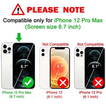 OWLSTAR Cute Glitter Phone Case for iPhone 12 Pro Max 6.7 inch, Sparkly Bling Slim Bumper Protective...