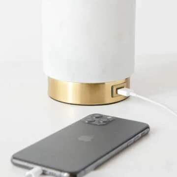 Brightech Arden LED Table Lamp with USB Charging Port