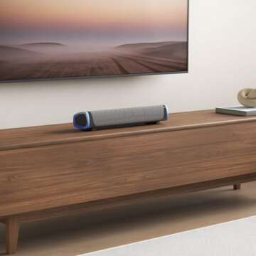 SOULION R30 Computer Speakers, Colorful LED Lights with Switch Button, Surround Sound Portable Compu...