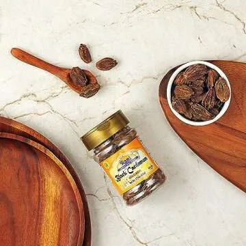 Rani Black Cardamom Pods (Kali Elachi) Whole Indian Spice 1.75oz (50g) PET Jar ~ All Natural | Vegan | Gluten Friendly | Non-GMO | Kosher | Indian Origin ~ Smokey | Tsaoko | Cao Guo | Bach Dan Khau