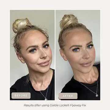 Goldie Locks Flyaway Fix Hydrating Pomade Stick for Hair & Extensions, Style, Tame & Define, No Residue, 0.42 oz