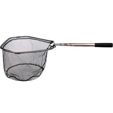 Fishing Landing Net with Telescoping Pole - Strong Stainless Handle Extended to 48 Inches