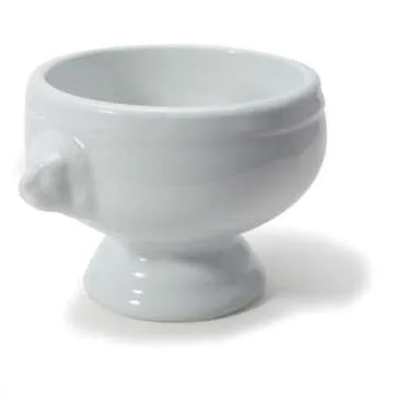 BIA Cordon Bleu - Set of 4 - White Porcelain Individual Lion's Head Soup Bowls - 14 Ounce Capacity