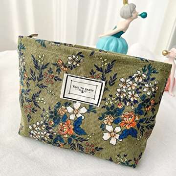 Elegant Large Capacity Cosmetic Bag for Makeup Organizing and Travel