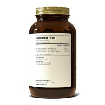 HEART & SOIL Grass Fed Beef Brain Supplement – 3000mg Cognitive Support