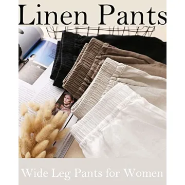 Shop Aeneontrue Women's Wide Leg Linen Pants Today