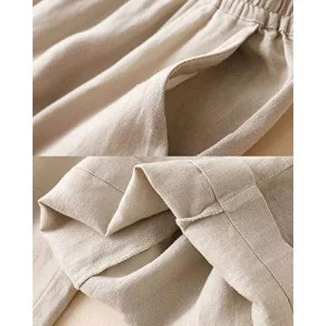 Shop Aeneontrue Women's Wide Leg Linen Pants Today