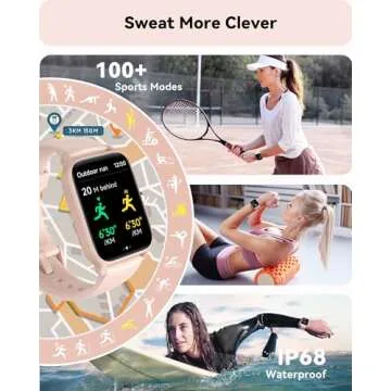 Woneligo Smart Watch - 1.8" HD Screen, Health Tracker, Alexa