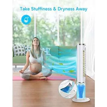 HiFresh Evaporative Air Cooler - Portable 43-Inch Cooling Solution