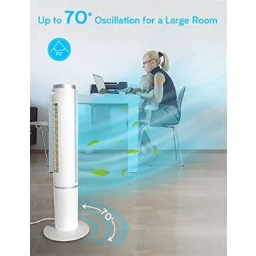 HiFresh 43-Inch Evaporative Air Cooler with Remote Control