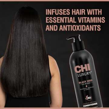CHI Luxury Black Seed Oil Moisture Replenish Conditioner - 25 Oz, Frizz-Free & Sulfate-Free