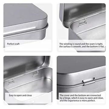 Tamicy 40-Pack Metal Rectangular Tins for Storage Solutions