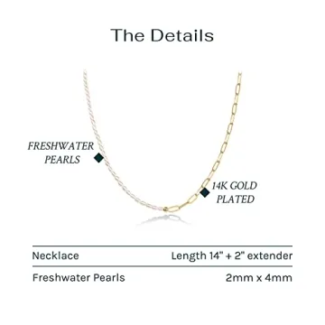 PAVOI 14K Gold Plated Pearl Necklace Eco-Friendly Elegance