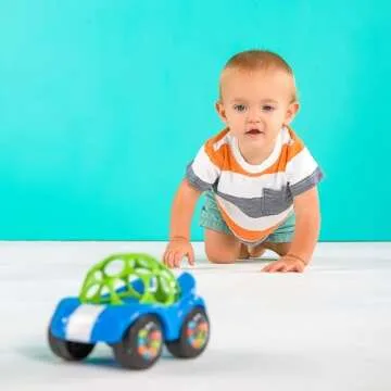 Bright Starts Oball Easy Grasp Rattle & Roll Toy Car for Infants