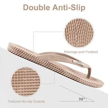 LAVAU Eco-Friendly Women's Flip Flops - Comfortable Beach Sandals