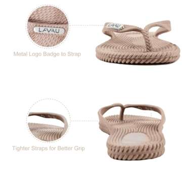 LAVAU Eco-Friendly Women's Flip Flops - Comfortable Beach Sandals