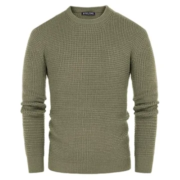 PJ PAUL JONES Men's Waffle Texture Pullover Sweater