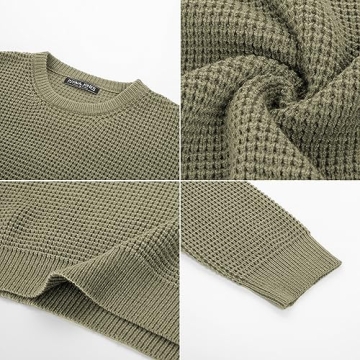 PJ PAUL JONES Men's Waffle Texture Pullover Sweater