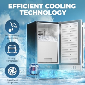 Coolski 15" Under Counter Ice Maker for Home & Business