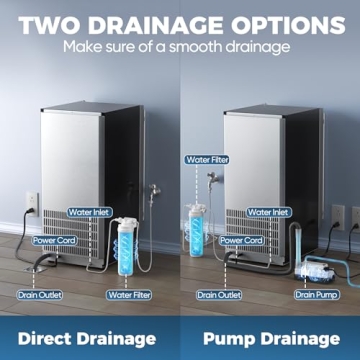 Coolski 15" Under Counter Ice Maker for Home & Business