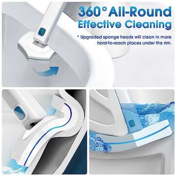 BALORIZ Disposable Toilet Brush Refills 32 Count Toilet Refills, Disposable Toilet Bowl Brush Refill...