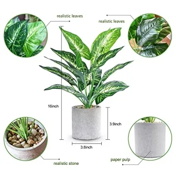 Stylish 16" Fake Plants for Home and Office Decor