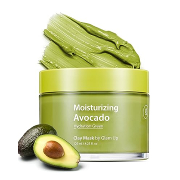 GLAM UP Moisturizing Avocado Clay Mask - Deep Pore Cleansing Detox Mask - (125ml)