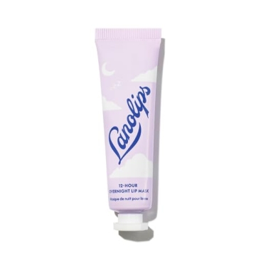 Lanolips 12 Hour Overnight Lip Mask - Rich Lanolin Lip Balm with Hyaluronic Acid, Vitamin C & Cerami...