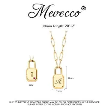 MEVECCO Dainty Initial Gold Necklace - Personalized Jewelry