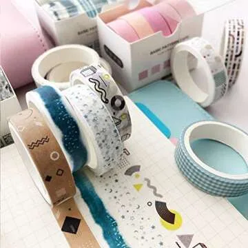 YUBX Washi Tape Set for Creative Arts and Crafts