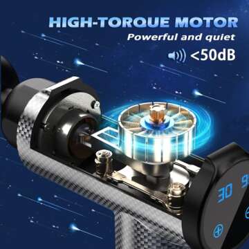 Cholas Massage Gun, Muscle Therapy Gun for Athletes, Deep Tissue Percussion Body Muscle Massager wit...