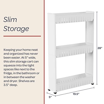 3-Tier Utility Cart - Perfect for Small Spaces and Organization