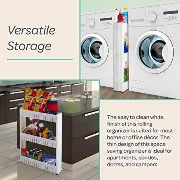 3-Tier Utility Cart - Perfect for Small Spaces and Organization