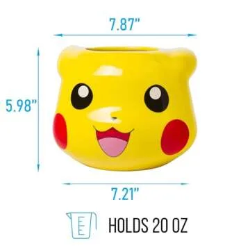 Buy Silver Buffalo Pokémon Pikachu 3D Mug - Perfect Gift!
