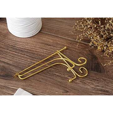 Artliving (2 pack 4" Iron Display Stand, Gold Small Iron Easel Plate Display Photo Holder Stand, Displays card,cookie, Decorative Plates,Artwork