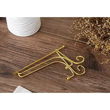 Artliving (2 pack 4" Iron Display Stand, Gold Small Iron Easel Plate Display Photo Holder Stand, Displays card,cookie, Decorative Plates,Artwork